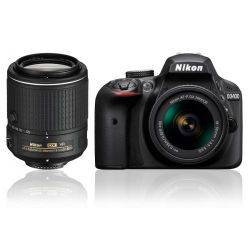 Andorra-Nikon D3400+AF-P DX 18-55mm+55-200mmVR+8GB+Funda+2 Filtros
