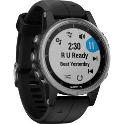 Andorra-Garmin Fenix 5S Plus Silver with Black Band