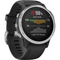Andorra-Garmin Fenix 6S Silver with Black Band 42mm