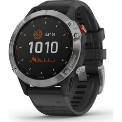Andorra-Garmin Fenix 6 Solar Silver with Black Band 47mm