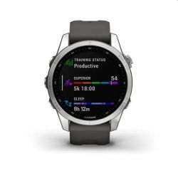 Andorra-Garmin Fenix 7S Standard Edition Silver with Graphite Band 42mm