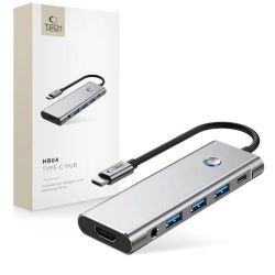 Andorra-Tech-Protect HB04 Hub Adapter 9 In 1 Space Grey