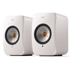 Andorra-Kef LSX II Wireless HiFi Speakers Mineral White