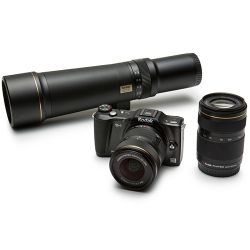 Andorra-Kodak PixPro S-1+12-45mm+42.5mm-160mm+400mm Black+8GB+Funda+2 Filtros