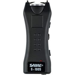 Andorra-Stun Gun Linterna Sabre Red 600.000V S-1005-BK Black Recargable+2 Sprays Gas Regalo
