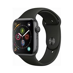 Andorra-Apple Watch Series 4 GPS Space Gray Aluminum Case with Black Sport Band 44mm