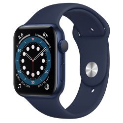 Andorra-Apple Watch Series 6 GPS Blue Aluminum Case Deep Navy Sport Band 40mm