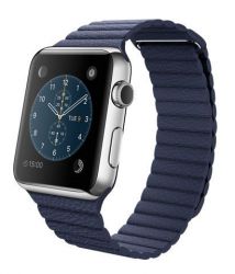 Andorra-Apple Watch Loop Piel Azul Electrico 42mm