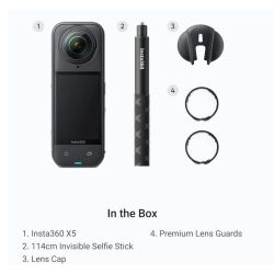 Andorra-Insta360 X5 Premium Lens Guards Bundle+32GB