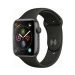 Andorra-Apple Watch Series 4 GPS Space Gray Aluminum Case with Black Sport Band 40mm