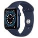 Andorra-Apple Watch Series 6 GPS Blue Aluminum Case Deep Navy Sport Band 40mm