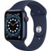 Andorra-Apple Watch Series 6 GPS+Cellular Blue Aluminum Case Deep Navy Sport Band 44mm
