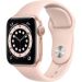 Andorra-Apple Watch Series 6 GPS Gold Aluminum Case Pink Sand Sport Band 44mm