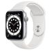 Andorra-Apple Watch Series 6 GPS Silver Aluminum Case White Sport Band 40mm