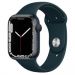 Andorra-Apple Watch Series 7 GPS+Cellular Midnight Aluminum Case with Mallard Green Sport Band 45mm