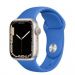 Andorra-Apple Watch Series 7 GPS Starlight Aluminum Case with Capri Blue Sport Band 41mm