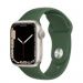 Andorra-Apple Watch Series 7 GPS+Cellular Starlight Aluminum Case with Clover Sport Band 45mm
