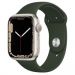 Andorra-Apple Watch Series 7 GPS Starlight Aluminum Case with Cyprus Green Sport Band 41mm