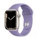 Andorra-Apple Watch Series 7 GPS Starlight Aluminum Case with English Lavender Sport Band 41mm