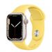 Andorra-Apple Watch Series 7 GPS Starlight Aluminum Case with Ginger Sport Band 45mm