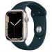 Andorra-Apple Watch Series 7 GPS Starlight Aluminum Case with Mallard Green Sport Band 41mm