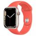 Andorra-Apple Watch Series 7 GPS Starlight Aluminium Case with Pink Citrus Sport Band 45mm